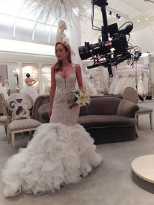 Jaclyn Santos Modeling Pnina Tornai for TLC's hit TV show Say Yes to the Dress