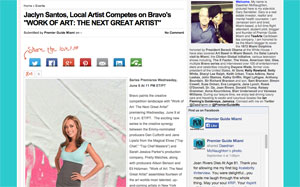 Jaclyn Santos local artist competes on Bravo's Work of Art